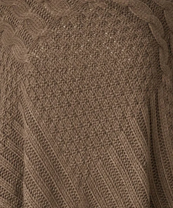 Sale Accessories & Jewellery | Women's Joe Browns Cosy And Chic Chunky Poncho Chocolate