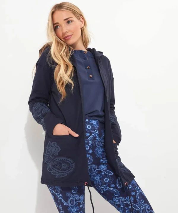 Pyjamas & Loungewear | Activewear | Sale Pyjamas & Loungewear | Sale Tops, Tunics & Blouses | Women's | Women's | Women's | Women's Joe Browns Cosy Longline Hoodie Blue