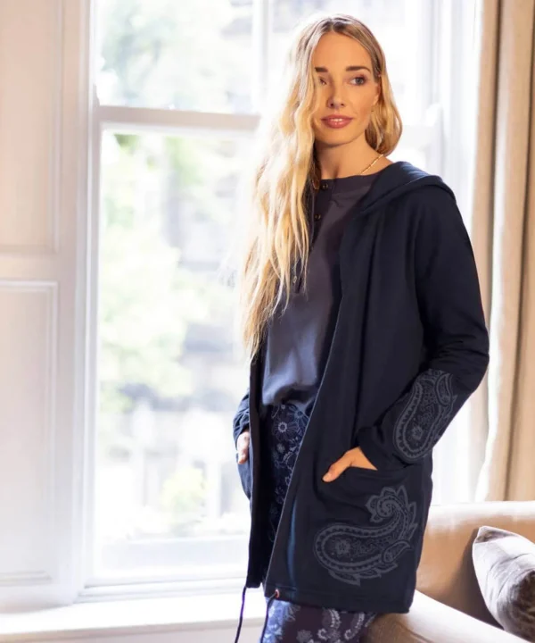 Pyjamas & Loungewear | Activewear | Sale Pyjamas & Loungewear | Sale Tops, Tunics & Blouses | Women's | Women's | Women's | Women's Joe Browns Cosy Longline Hoodie Blue