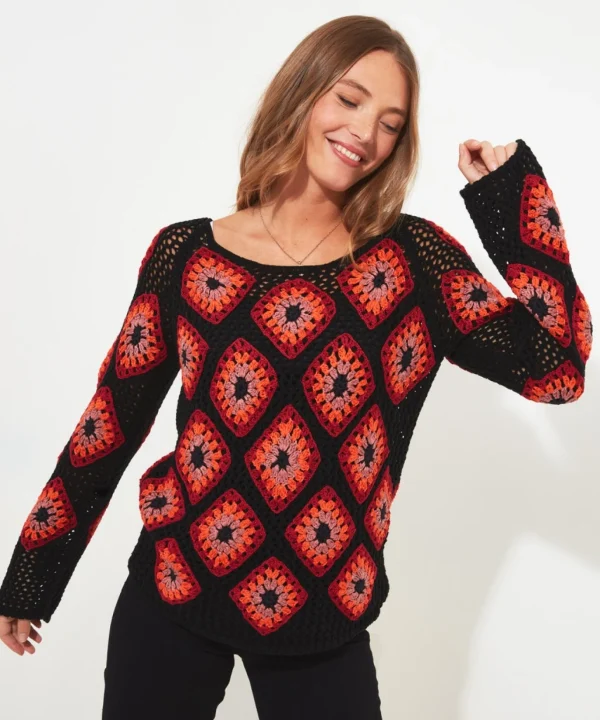 Shop Women's Collection | Cardigans & Coatigans | Sale Knitwear & Jumpers | Top Picks | Top Picks | Women's Joe Browns Crochet Jumper Orange