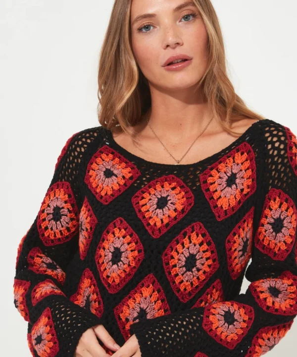 Shop Women's Collection | Cardigans & Coatigans | Sale Knitwear & Jumpers | Top Picks | Top Picks | Women's Joe Browns Crochet Jumper Orange