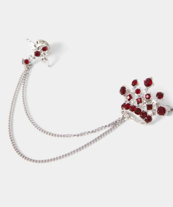 Sale Accessories | Men,s Joe Browns Crown Jewelled Chain Pin Silver Multi