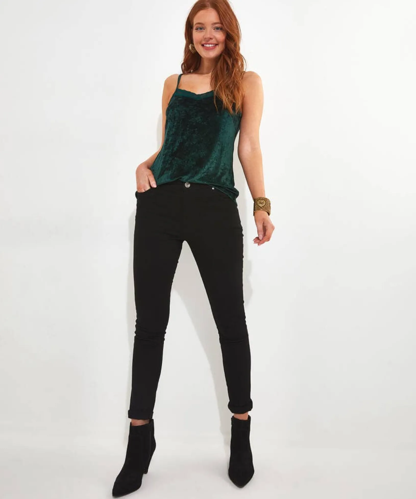 crushed_velour_cami_2.webp Occasion Outfits | Tops, Tunics & Blouses | Sale Tops, Tunics & Blouses | Top Picks | Women's | Women's Joe Browns Crushed Velour Cami Emerald