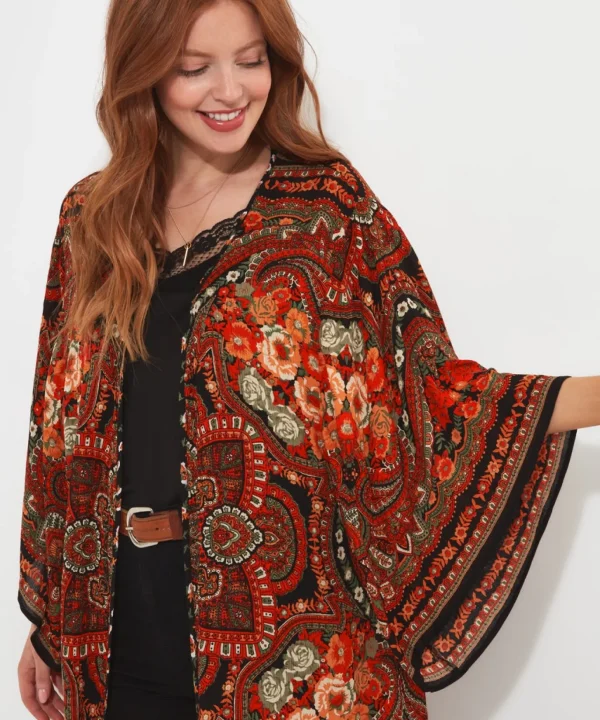 Tops, Tunics & Blouses | Sale Tops, Tunics & Blouses | Women's | Women's Joe Browns Curious Carnival Kimono Multi / Orange
