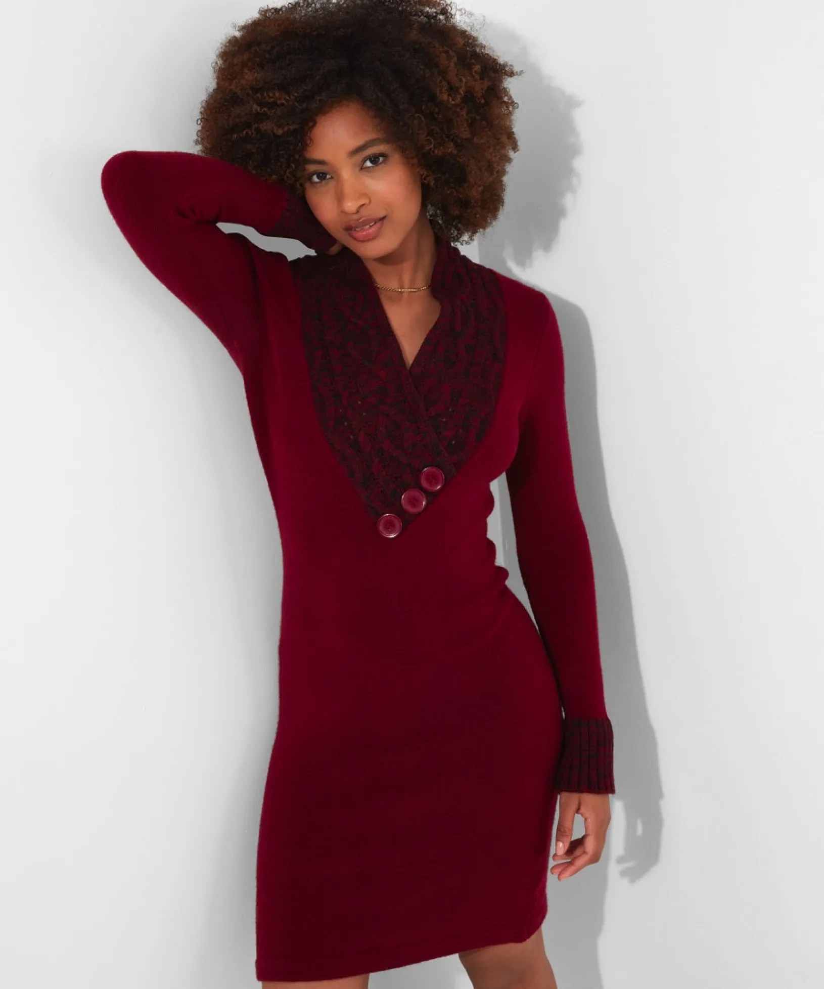 curiously_cosy_jumper_dre_3.webp Shop Women's Collection | Cardigans & Coatigans | Sale Knitwear & Jumpers | Top Picks | Top Picks | Women's Joe Browns Curiously Cosy Jumper Dress Rumba Red