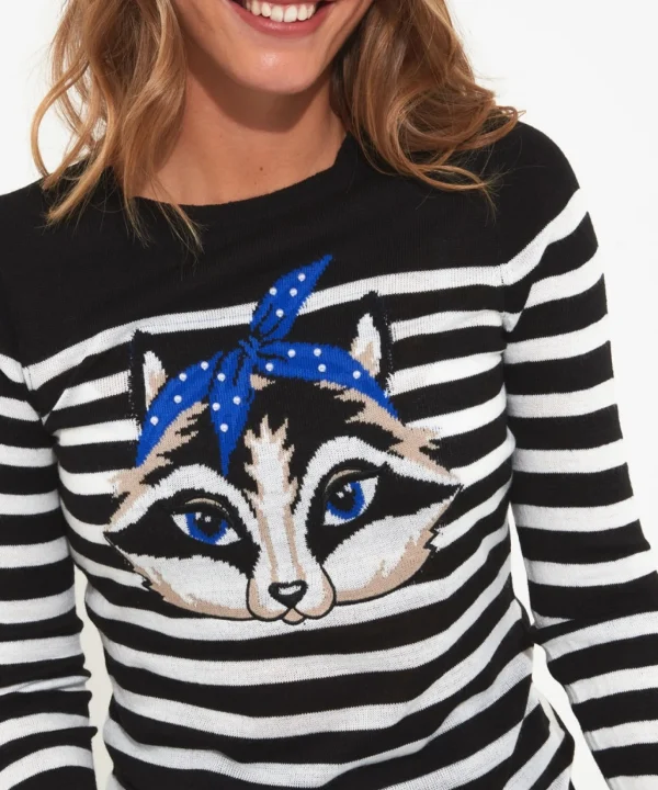 Shop Women's Collection | Cardigans & Coatigans | Sale Knitwear & Jumpers | Top Picks | Top Picks | Women's Joe Browns Curiously Cute Raccoon Jumper Black