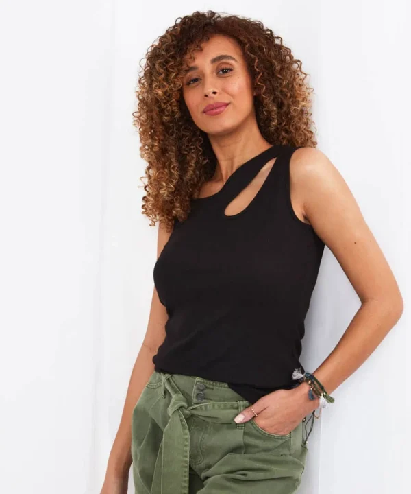Sale Tops, Tunics & Blouses | Women's Joe Browns Cutabout Rib Vest Black / White