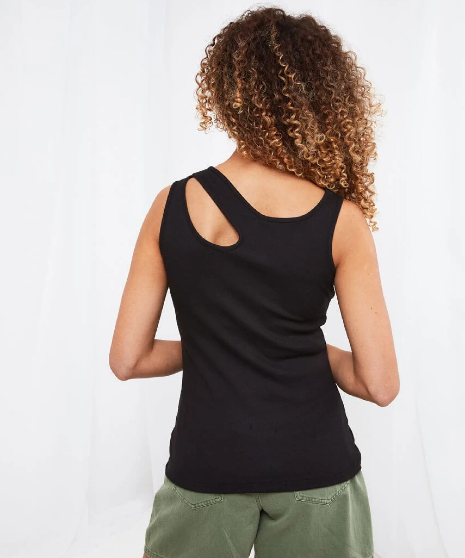 cutabout_rib_vest_3.webp Sale Tops, Tunics & Blouses | Women's Joe Browns Cutabout Rib Vest Black / White