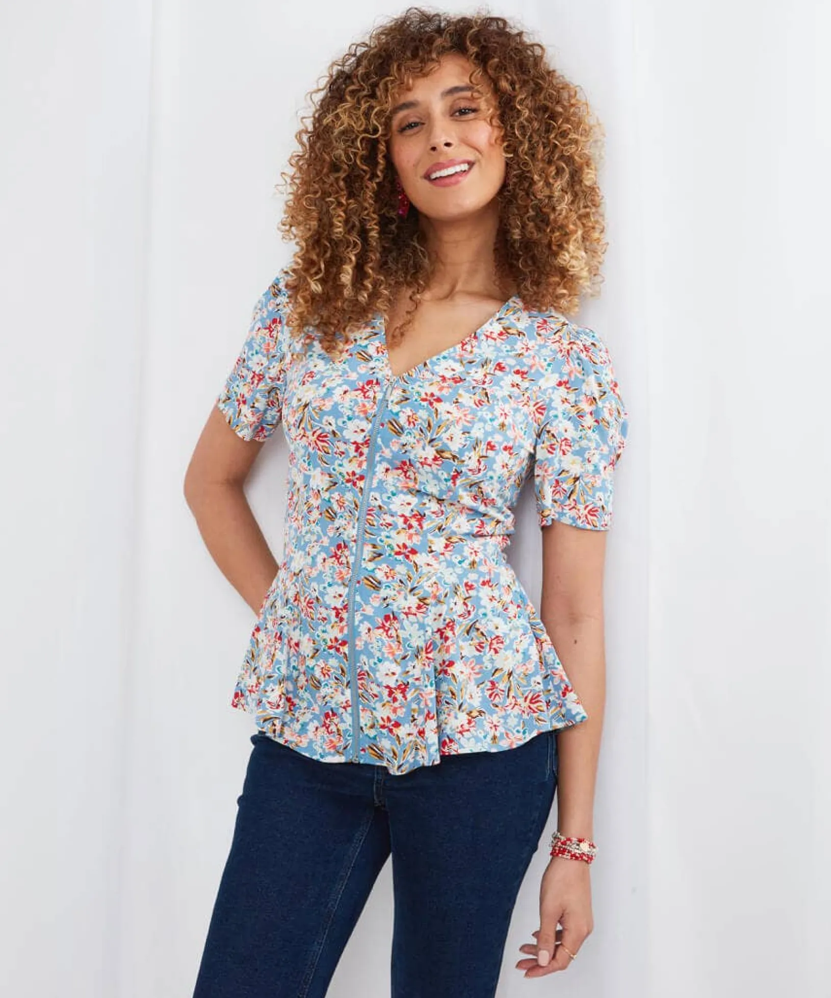 dancing_florals_top_0.webp Sale Tops, Tunics & Blouses | Women's Joe Browns Dancing Florals Top Multi