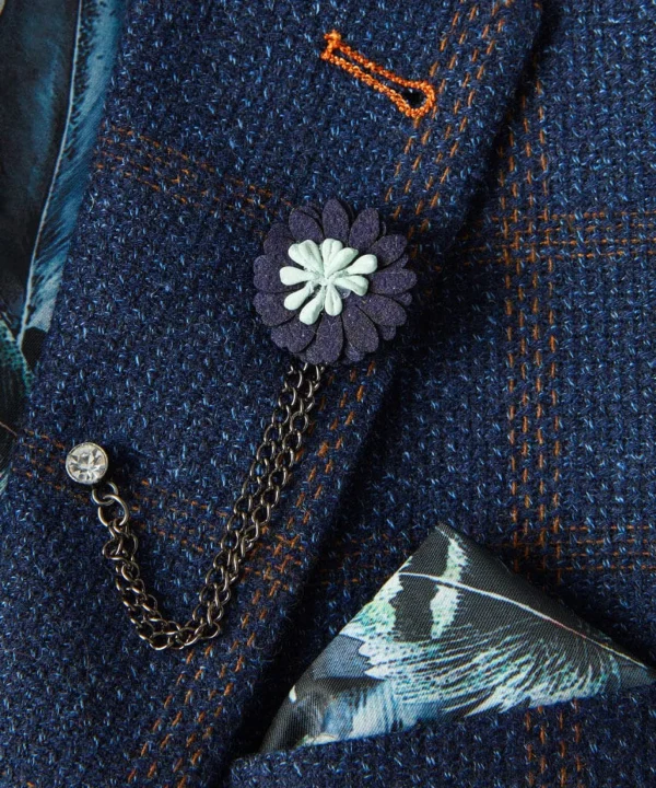 Men's Partywear | Accessories | Top Picks | Men，s Joe Browns Dapper Pocket Chain Pin Navy Multi