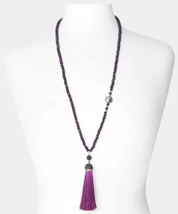 Accessories & Jewellery | Sale Accessories & Jewellery | Women's | Women's Joe Browns Dazzle Me Tassel Necklace Purple / Silver Grey