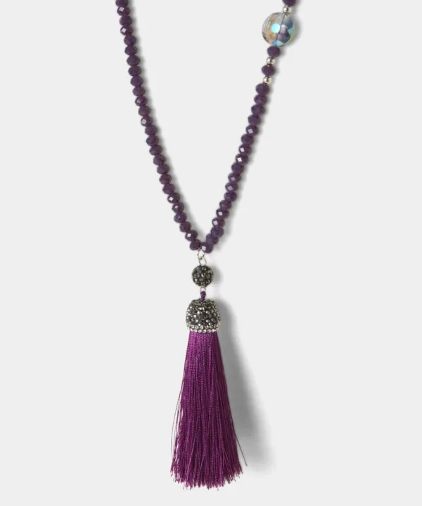Accessories & Jewellery | Sale Accessories & Jewellery | Women's | Women's Joe Browns Dazzle Me Tassel Necklace Purple / Silver Grey