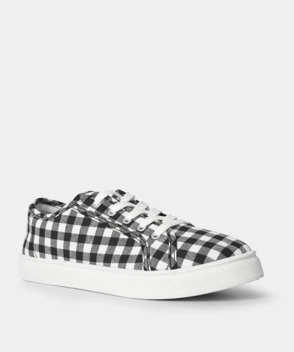 Sale Boots & Shoes | Women's Joe Browns Dear Lydia Gingham Pumps Black/White