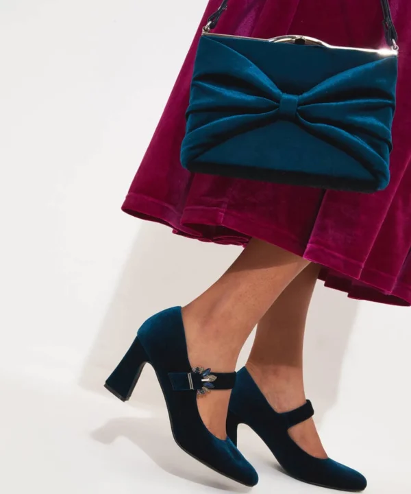 Party Footwear | Gifts | Boots & Shoes | Sale Boots & Shoes | Top Picks | Women's | Women's | Women's Joe Browns Deco Decadence Velvet Shoes Midnight