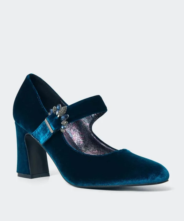 Party Footwear | Gifts | Boots & Shoes | Sale Boots & Shoes | Top Picks | Women's | Women's | Women's Joe Browns Deco Decadence Velvet Shoes Midnight