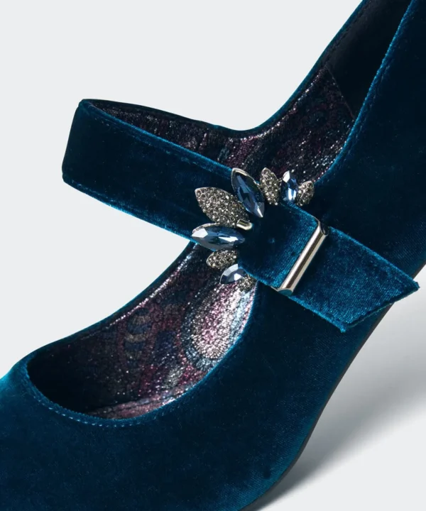 Party Footwear | Gifts | Boots & Shoes | Sale Boots & Shoes | Top Picks | Women's | Women's | Women's Joe Browns Deco Decadence Velvet Shoes Midnight