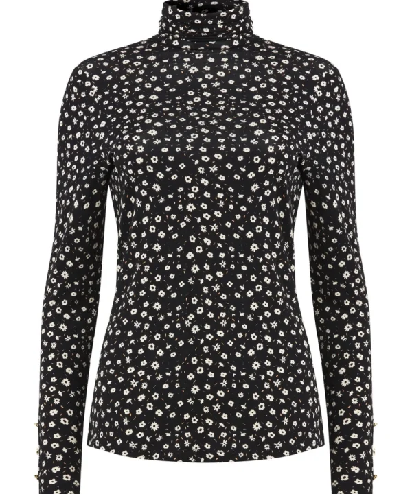 Tops, Tunics & Blouses | Sale Tops, Tunics & Blouses | Women's | Women's Joe Browns Ditsy Floral Roll Neck Black
