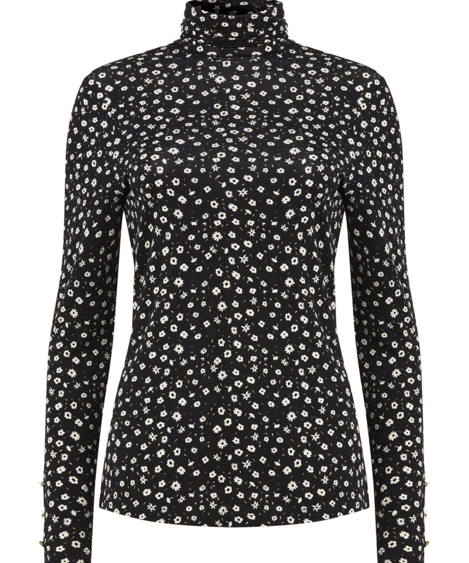 ditsy_floral_roll_neck_1.webp Tops, Tunics & Blouses | Sale Tops, Tunics & Blouses | Women's | Women's Joe Browns Ditsy Floral Roll Neck Black
