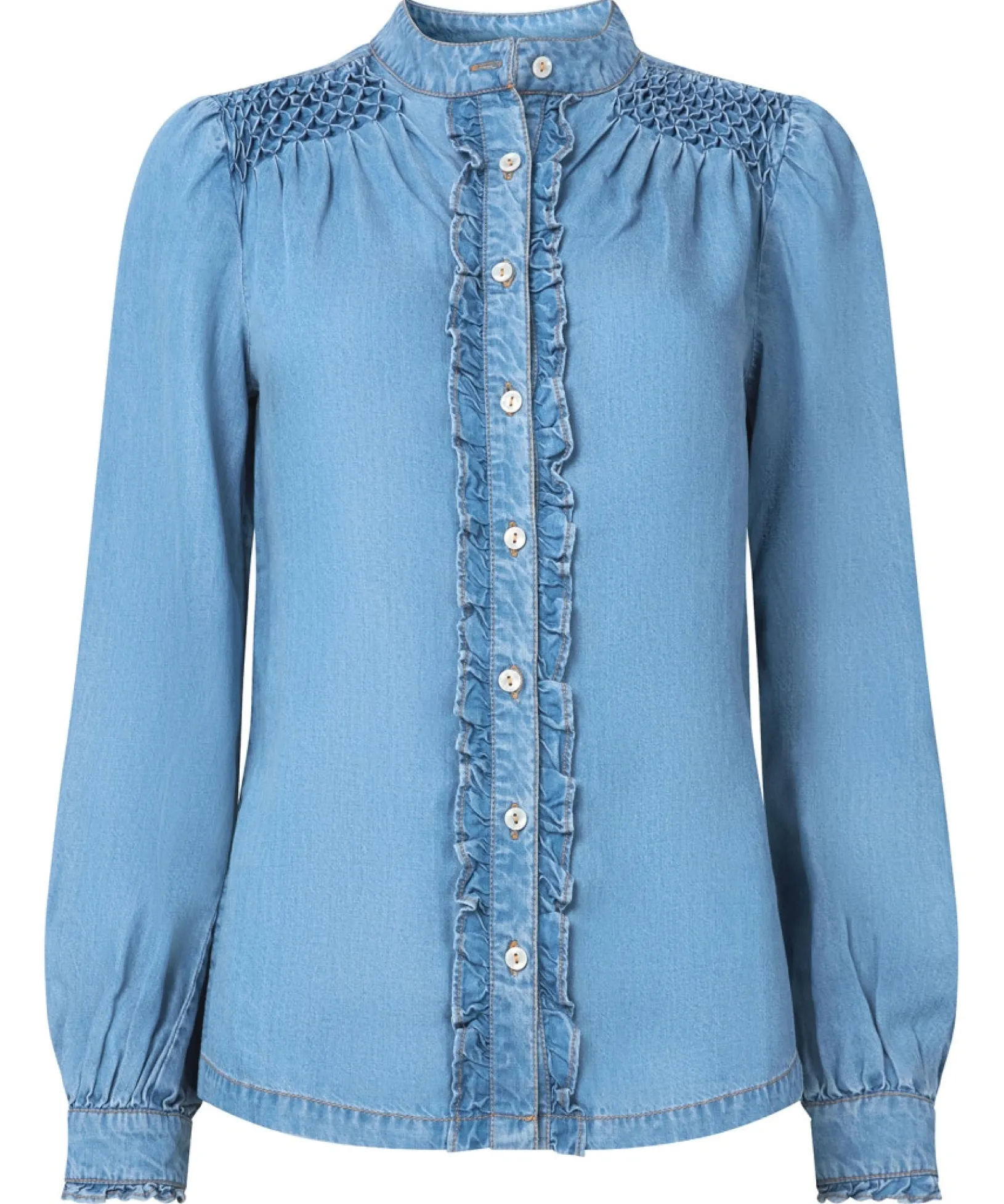 dixie_denim_blouse_1.webp Denim Styles | Tops, Tunics & Blouses | Sale Tops, Tunics & Blouses | Women's | Women's | Women's Joe Browns Dixie Denim Blouse Blue