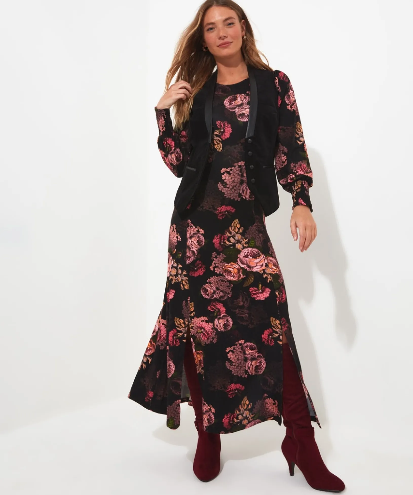 dramatic_florals_jersey_d_0.webp Shop Women's Collection | Maxi Dresses | Party Dresses | Petite | Dresses | Sale Dresses | Top Picks | Top Picks | Top Picks | Women's | Women's | Women's Joe Browns Dramatic Florals Jersey Dress Multi