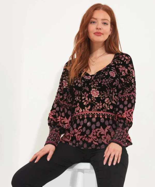 Shop Women's Collection | Occasion Outfits | Tops, Tunics & Blouses | Sale Tops, Tunics & Blouses | Top Picks | Top Picks | Women's | Women's Joe Browns Dramatically Different Devore Top Black