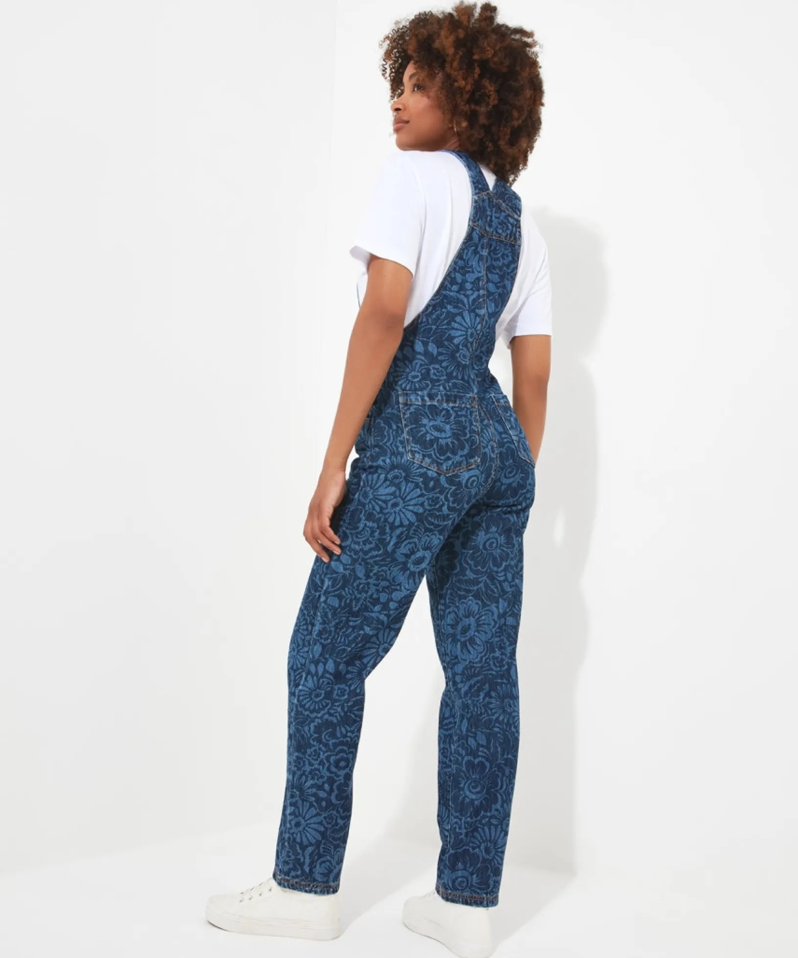 dreamer_printed_dungarees_3.webp Shop Women's Collection | Denim Styles | Jumpsuits | Jeans & Trousers | Sale Jeans & Trousers | Top Picks | Women's | Women's | Women's | Women's Joe Browns Dreamer Printed Dungarees Blue