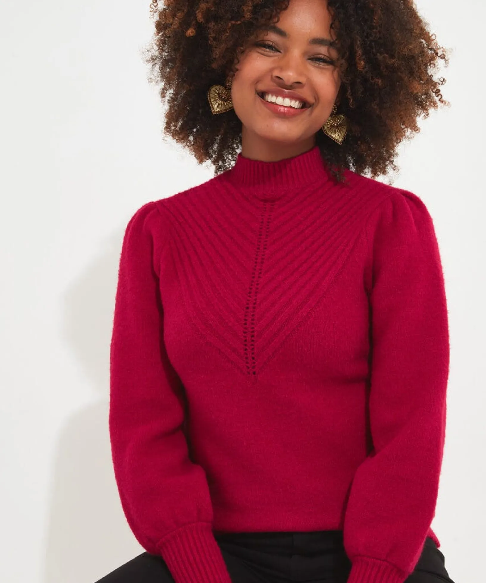dress_to_impress_jumper_4.webp Shop Women's Collection | Cardigans & Coatigans | Sale Knitwear & Jumpers | Top Picks | Top Picks | Women's Joe Browns Dress To Impress Jumper Red