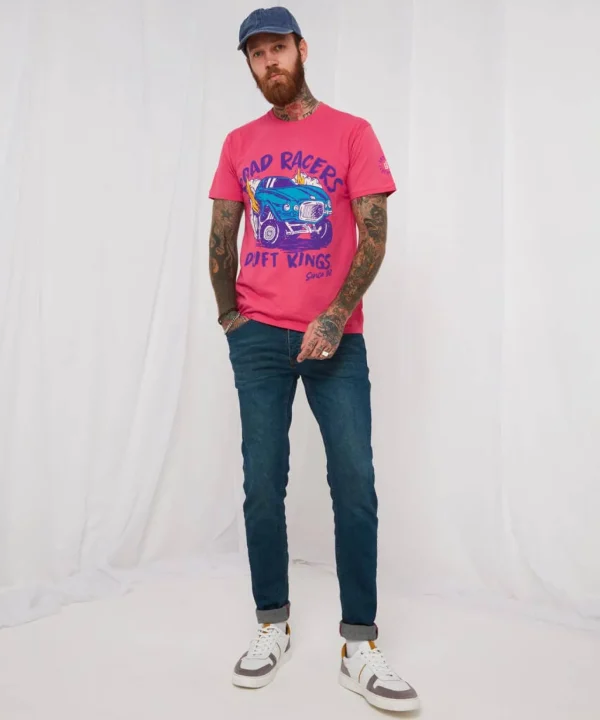 Sale Tops & T-Shirts | Men,s Joe Browns Drift Kings Tee Pink