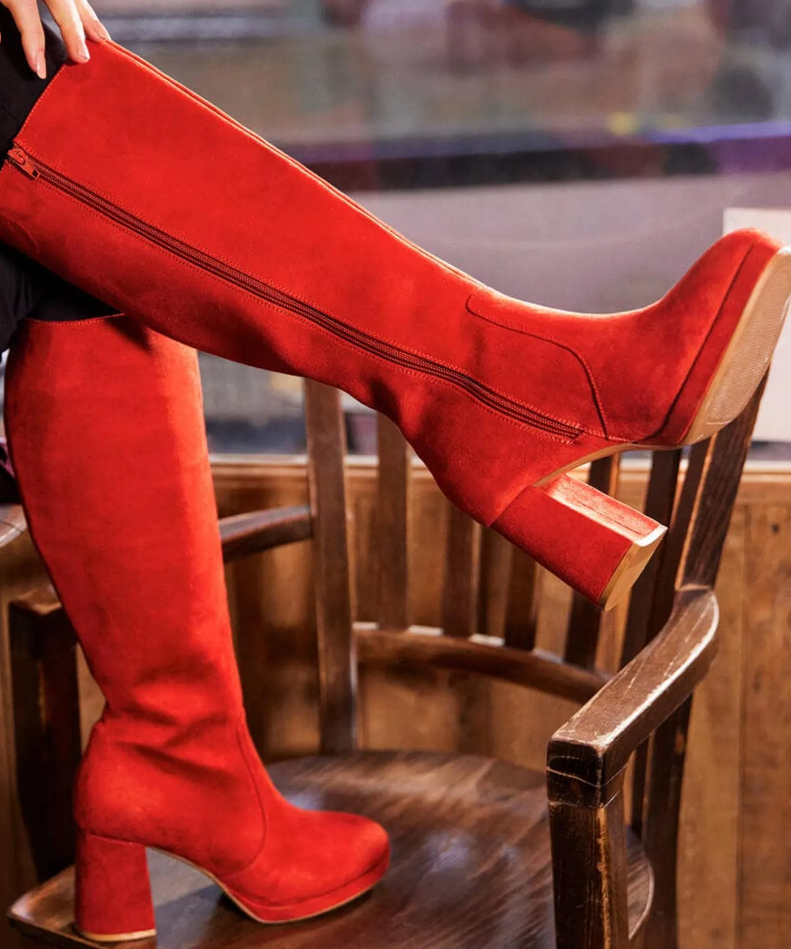 east_riverside_platform_b_5.webp Boots & Shoes | Sale Boots & Shoes | Women's | Women's Joe Browns East Riverside Platform Boots Burnt Orange