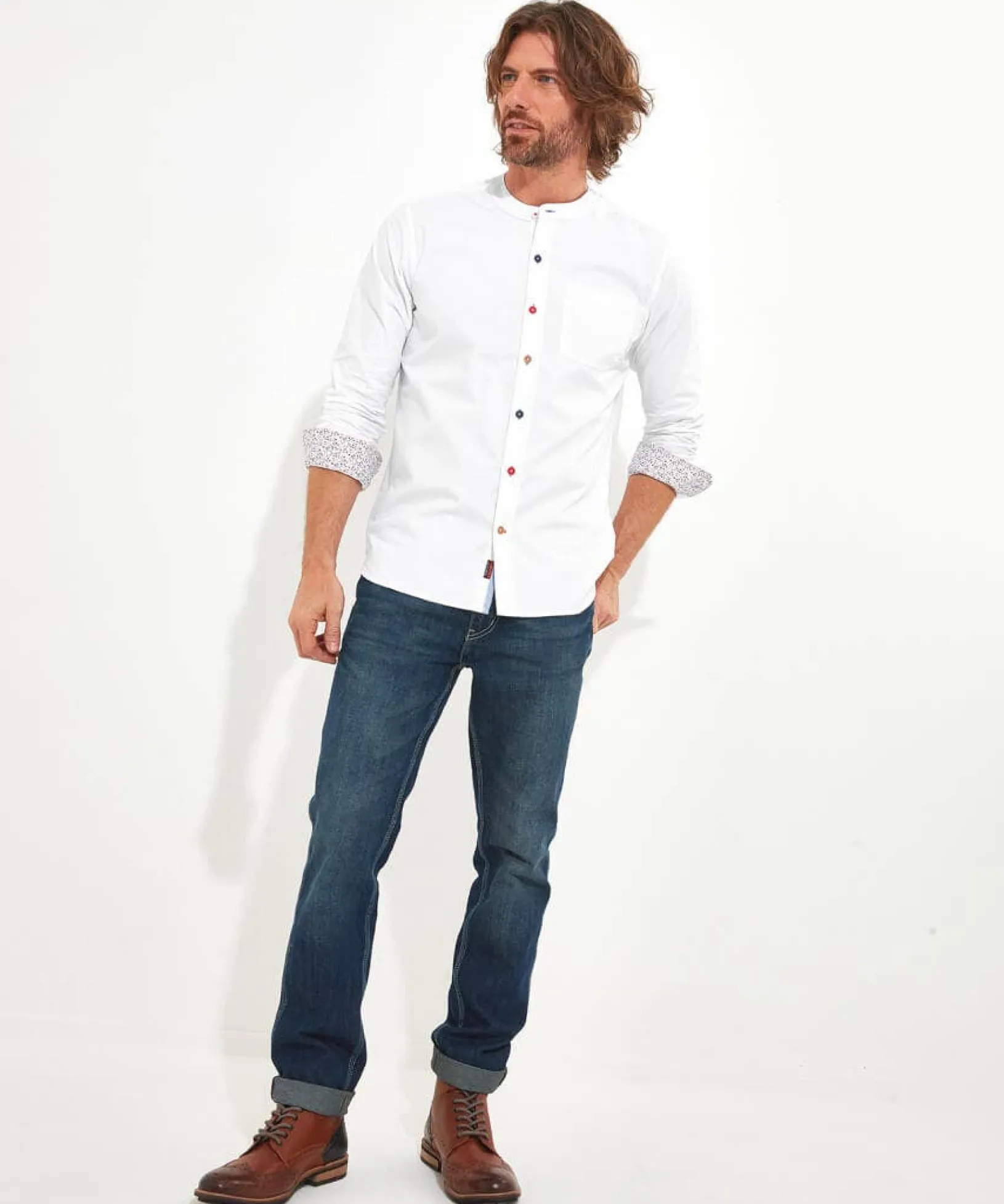 easy_going_grandad_shirt_0.webp Work Shirts | Shirts | Top Picks | Men,s Joe Browns Easy Going Grandad Shirt White