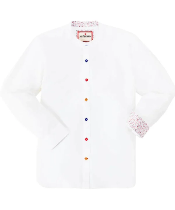 Work Shirts | Shirts | Top Picks | Men，s Joe Browns Easy Going Grandad Shirt White