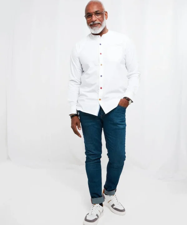 Work Shirts | Shirts | Top Picks | Men,s Joe Browns Easy Going Grandad Shirt White