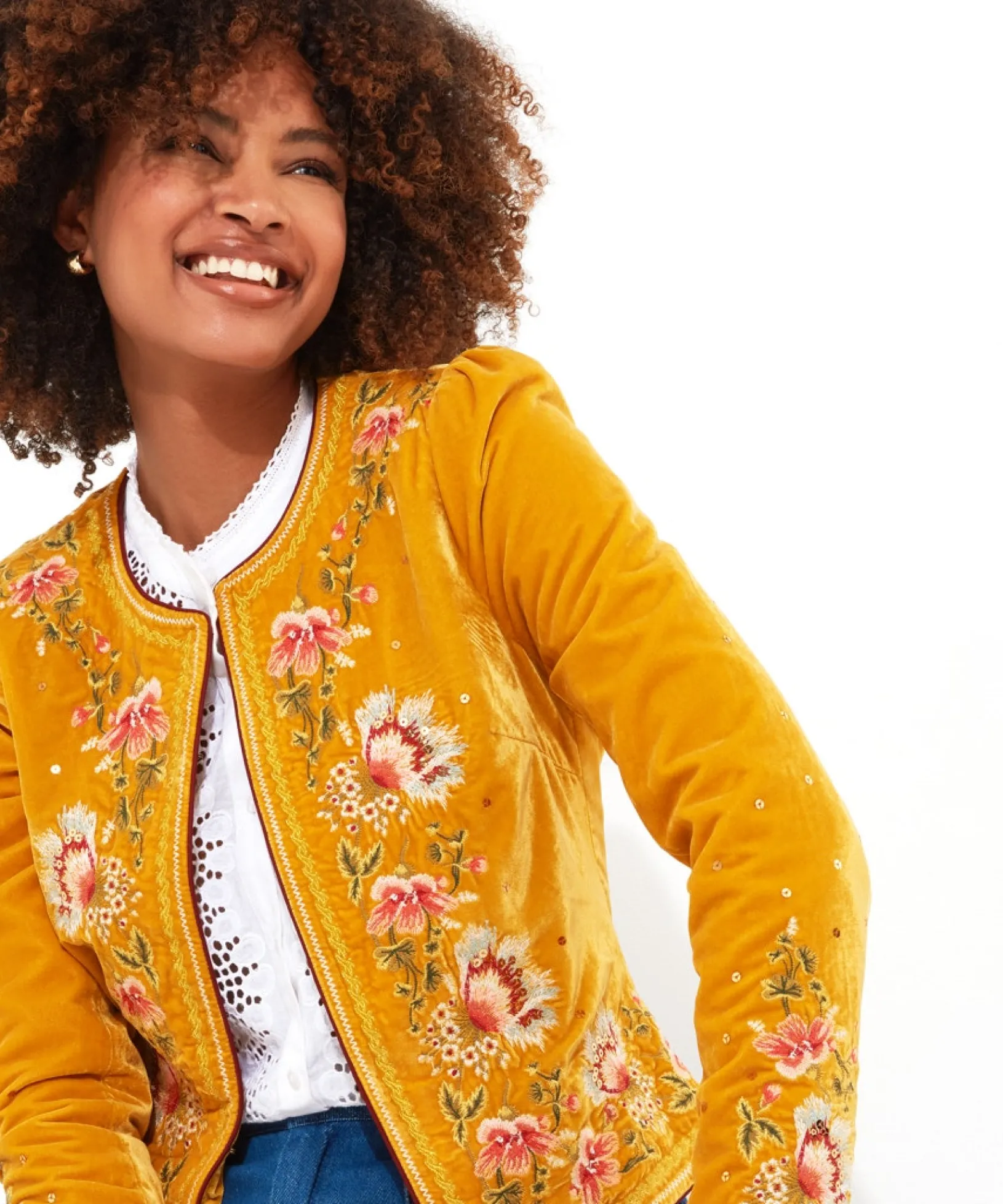 elegantly_embroidered_bou_5.webp Coats & Jackets | Shop Blazers | Sale Coats & Jacket | Women's | Women's | Women's Joe Browns Elegantly Embroidered Boutique Jacket Yellow