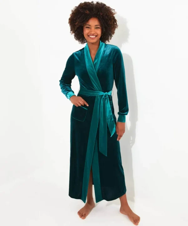 Shop Women's Collection | Pyjamas & Loungewear | Gifts | Sale Pyjamas & Loungewear | Top Picks | Women's | Women's | Women's Joe Browns Embroidered Dressing Gown Teal