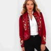 Shop Blazers | Sale Coats & Jacket | Women's | Women's Joe Browns Enchanting Embroide Jacket Red