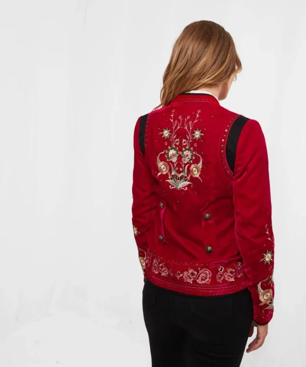 Shop Blazers | Sale Coats & Jacket | Women's | Women's Joe Browns Enchanting Embroide Jacket Red