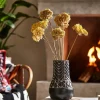 Living Room | Bedroom | Endless Sunsets | Nature Décor | Home Accessories | Home | Home | Home | Home | Home Joe Browns Endless Mono Coloured Etched Pattern Vase Black