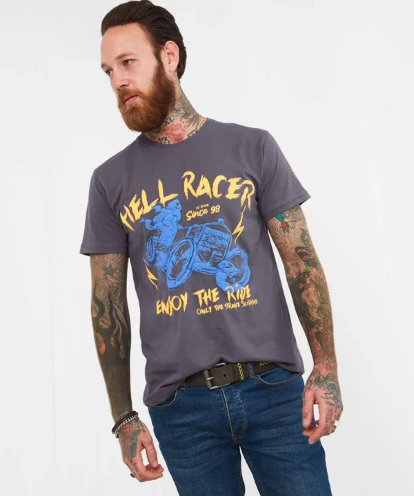 Sale Tops & T-Shirts | Men，s Joe Browns Enjoy the Ride Tee Grey