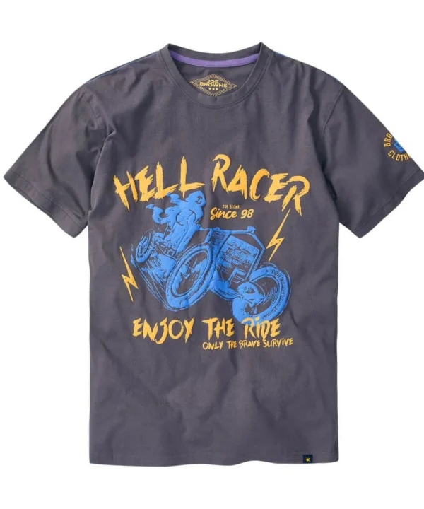 Sale Tops & T-Shirts | Men，s Joe Browns Enjoy the Ride Tee Grey