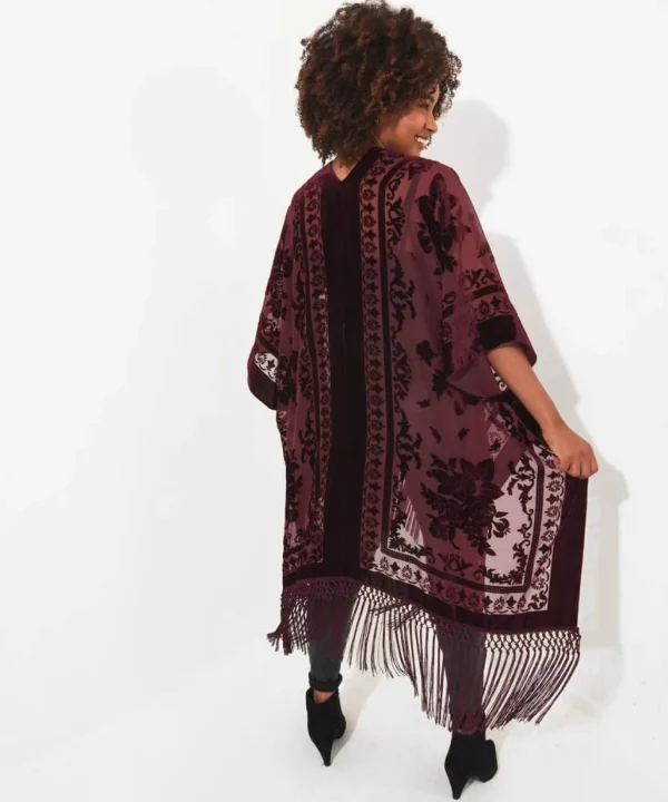 Occasion Outfits | Gifts | Cardigans & Coatigans | Accessories & Jewellery | Top Picks | Women's | Top Picks | Women's Joe Browns Evening Song Devore Kimono Wine