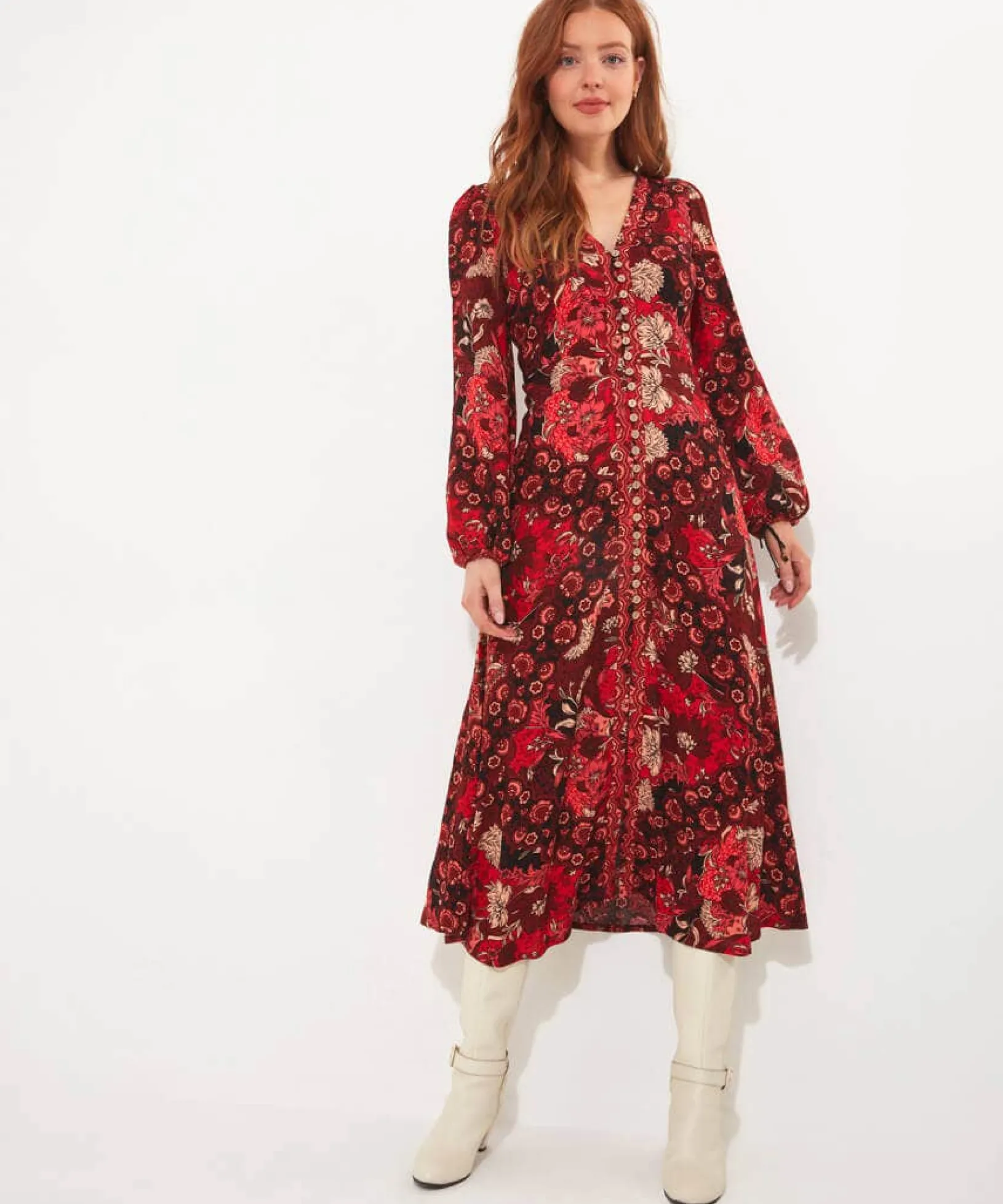 evie_boho_dress_0.webp Shop Women's Collection | Boho Dresses | Party Dresses | Occasion Outfits | Petite | Dresses | Top Picks | Top Picks | Top Picks | Top Picks | Women's | Women's Joe Browns Evie Boho Dress Red / Multi