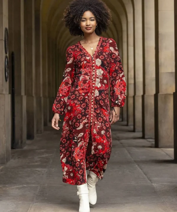 Shop Women's Collection | Boho Dresses | Party Dresses | Occasion Outfits | Petite | Dresses | Top Picks | Top Picks | Top Picks | Top Picks | Women's | Women's Joe Browns Evie Boho Dress Red / Multi