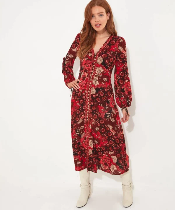 Shop Women's Collection | Boho Dresses | Party Dresses | Occasion Outfits | Petite | Dresses | Top Picks | Top Picks | Top Picks | Top Picks | Women's | Women's Joe Browns Evie Boho Dress Red / Multi