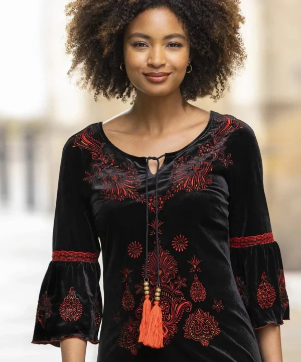 Shop Women's Collection | Velvet & Devor茅 Dresses | Boho Dresses | Party Dresses | Occasion Outfits | Tops, Tunics & Blouses | Dresses | Sale Tops, Tunics & Blouses | Top Picks | Top Picks | Top Picks | Top Picks | Top Picks | Women's | Women's | Women's Joe Browns Evie Embroidered Tunic Black