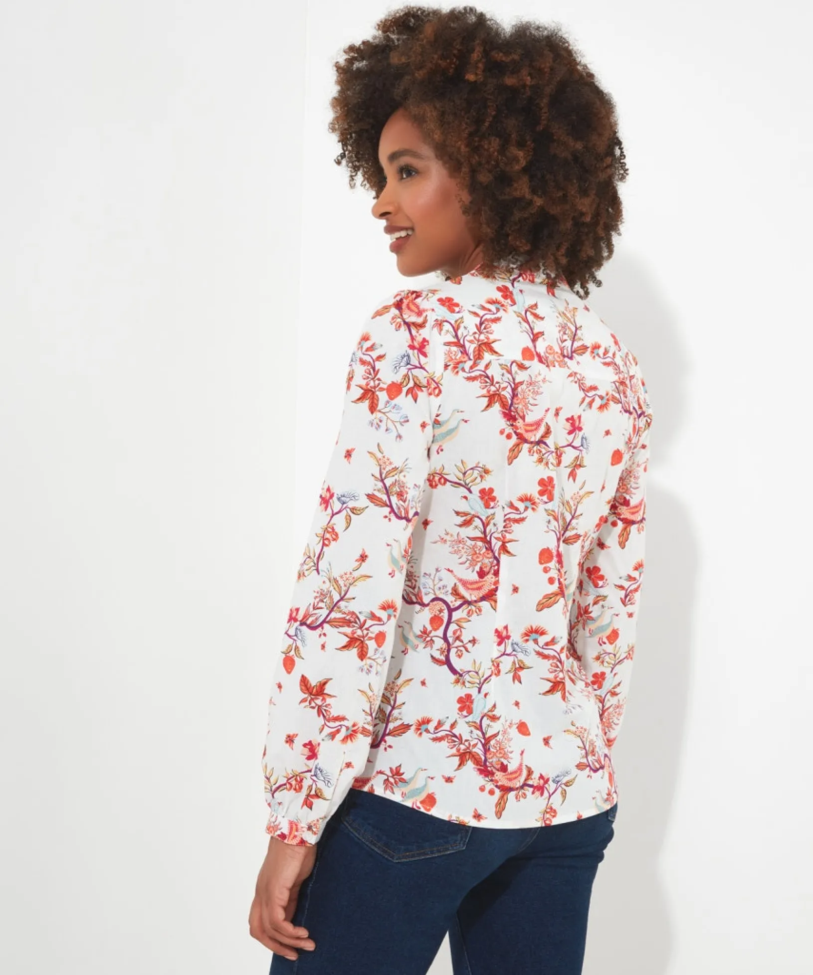 exotic_birds_shirt_3.webp Tops, Tunics & Blouses | Sale Tops, Tunics & Blouses | Women's | Women's Joe Browns Exotic Birds Shirt White