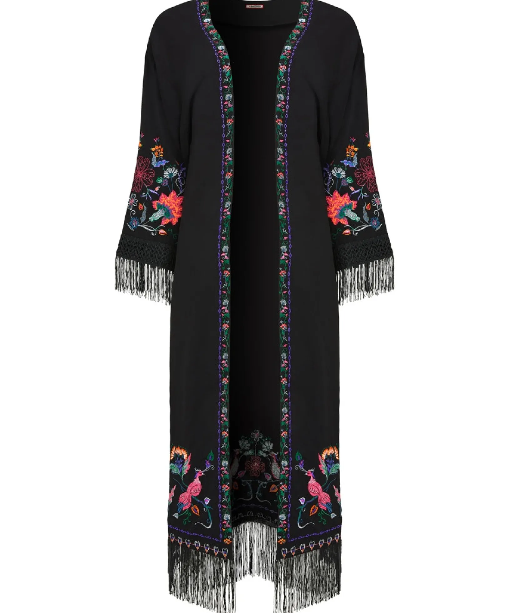 exquisite_embroidered_kim_1.webp Tops, Tunics & Blouses | Sale Tops, Tunics & Blouses | Women's | Women's Joe Browns Exquisite Embroidered Kimono Black