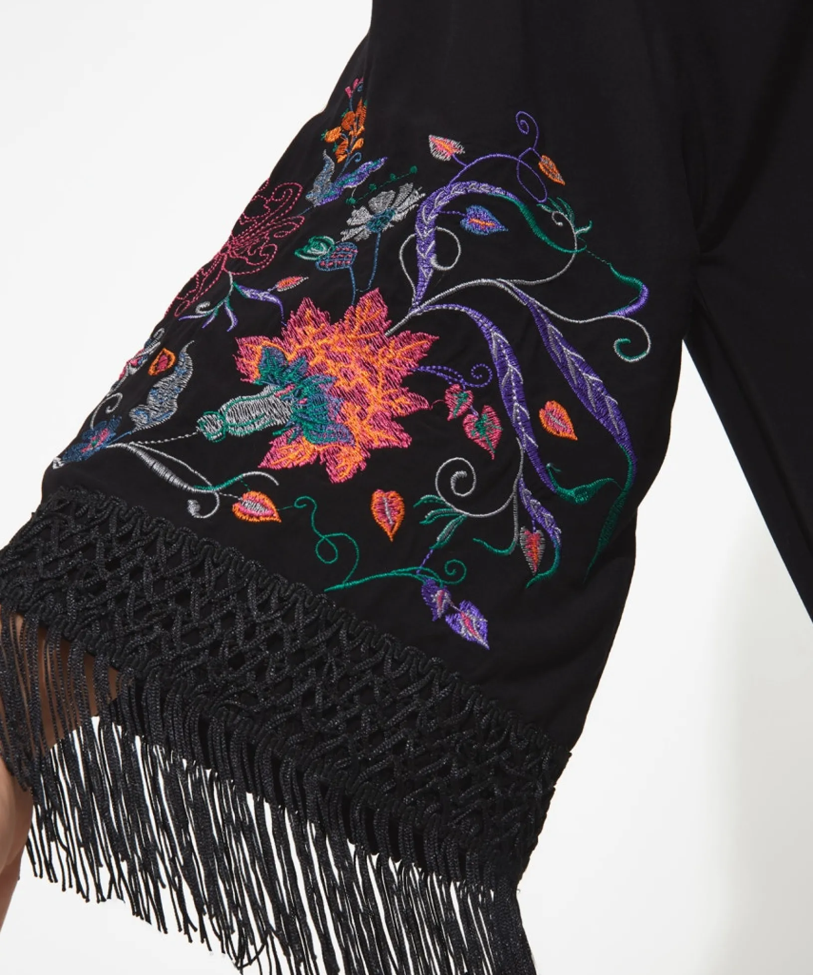 exquisite_embroidered_kim_5.webp Tops, Tunics & Blouses | Sale Tops, Tunics & Blouses | Women's | Women's Joe Browns Exquisite Embroidered Kimono Black