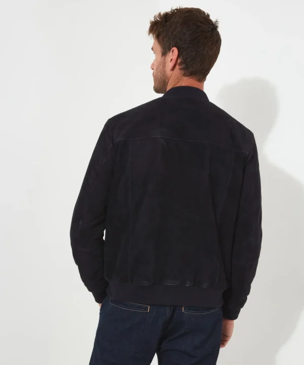 Shop Men's Collection | Leather Jackets | Layering Essentials | Coats & Jackets | Top Picks | Men，s | Men，s | Men，s Joe Browns Exquisite Premium Suede Bomber Navy