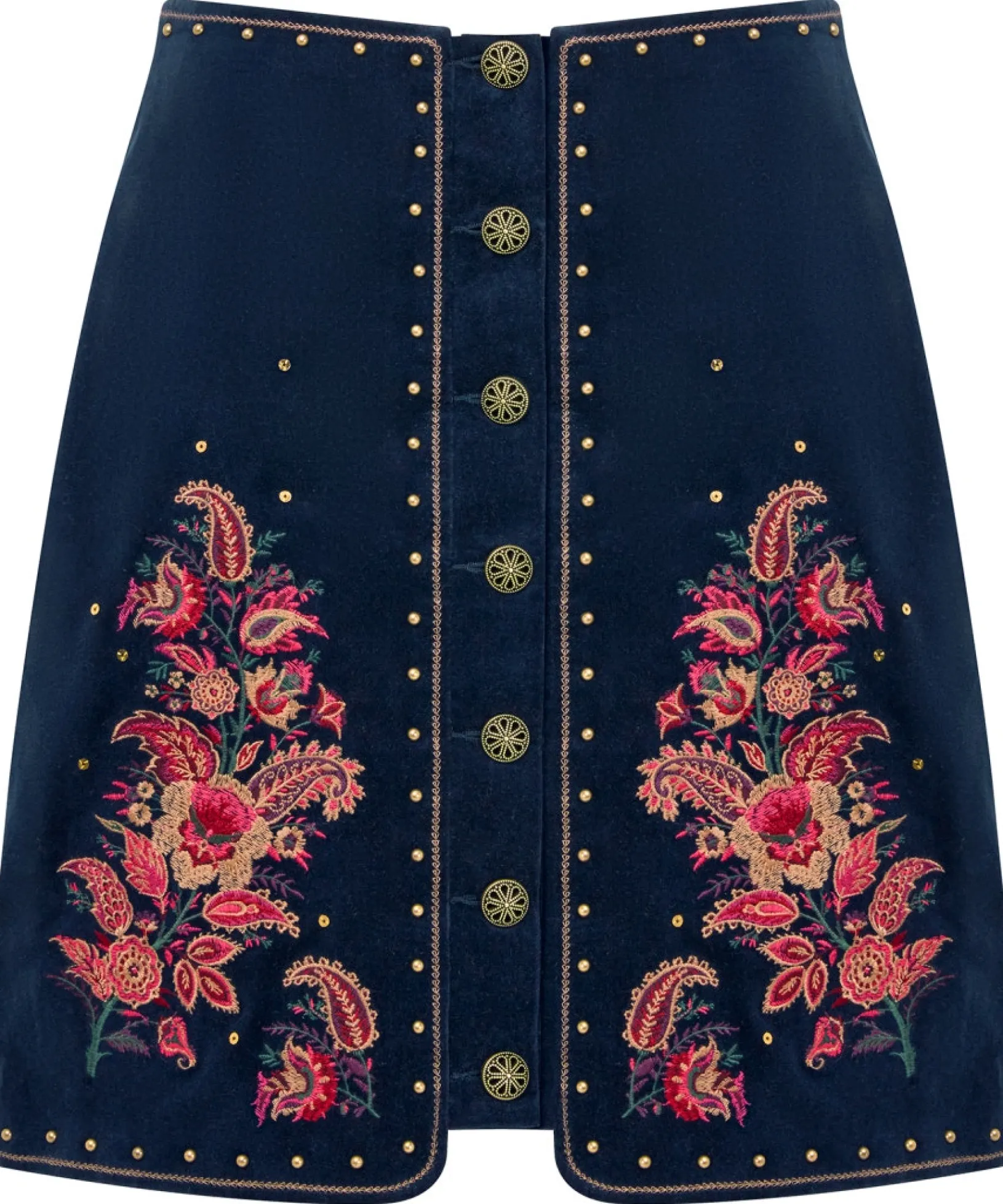 extraordinary_embroidered_1.webp Skirts | Sale Skirts | Women's | Women's Joe Browns Extraordinary Embroidered Skirt Navy
