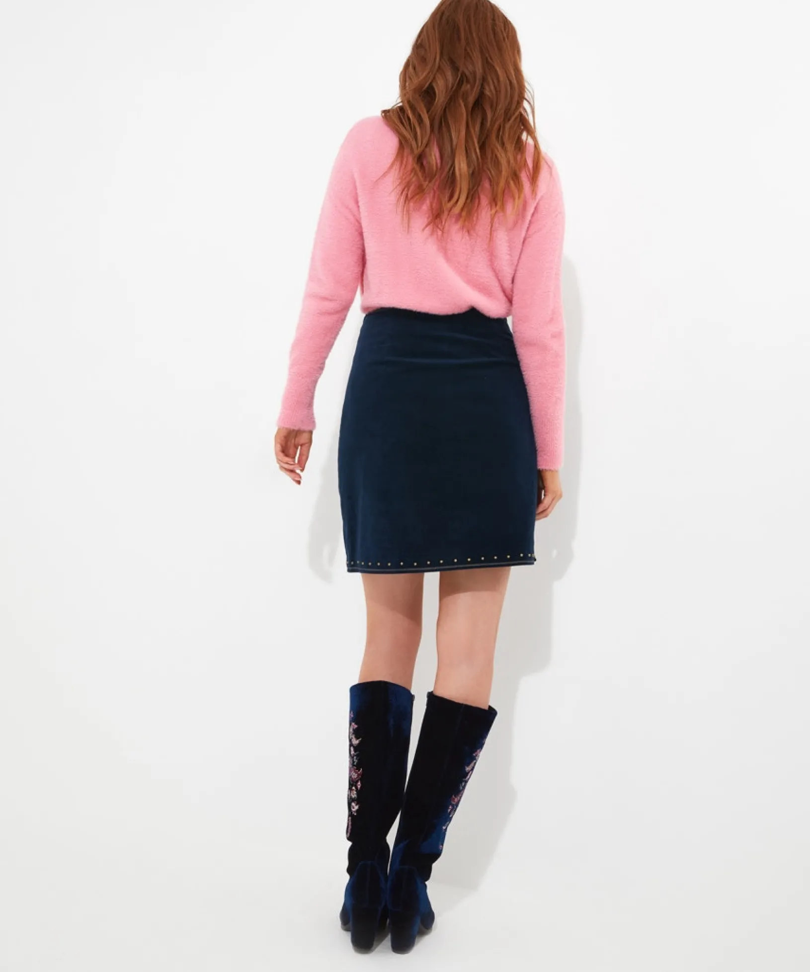 extraordinary_embroidered_4.webp Skirts | Sale Skirts | Women's | Women's Joe Browns Extraordinary Embroidered Skirt Navy